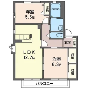 シャーメゾンあいA【2階】の間取り
