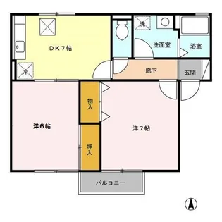グリーンアベニュー A【1階】の間取り