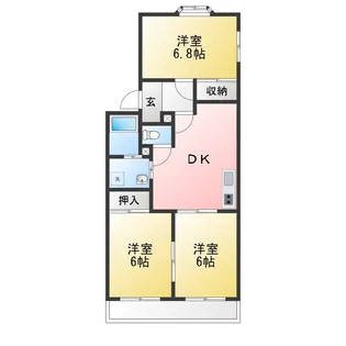 ハイツ株山【1階】の間取り