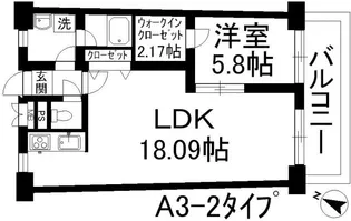 アーバンハイツ住乃江【9階】の間取り
