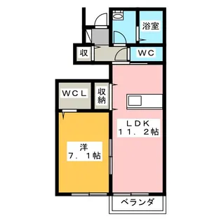 グランティアラD【1階】の間取り