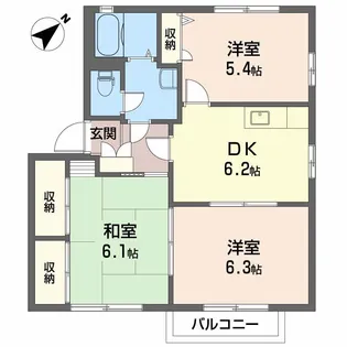 ヴィオラ片山 D棟【2階】の間取り