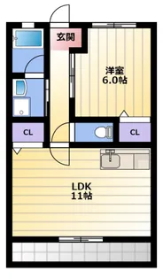 サンビュー新居A【2階】の間取り