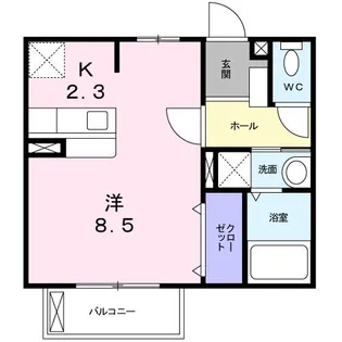 ウエスト・エレガンス【1階】の間取り