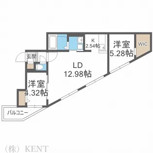 TWINBERRY MARUYAMA PARK【2階】の間取り