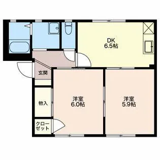 WHITE WOOD A【1階】の間取り