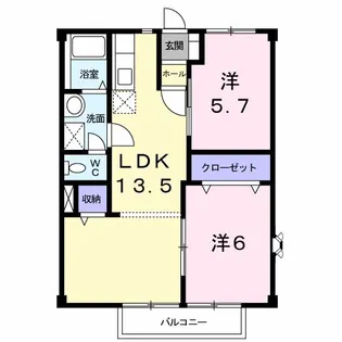 オーキッドSANO・A【2階】の間取り
