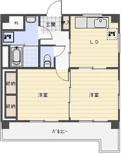 上浜町パレス【1階】の間取り