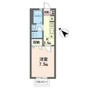 シャリテS【1階】の間取り