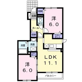 コートジェイ【1階】の間取り