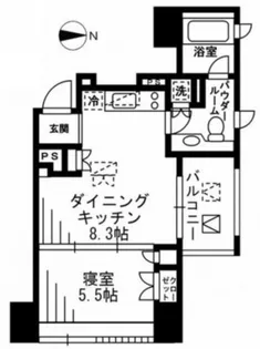 プライムアーバン四谷外苑東【4階】の間取り