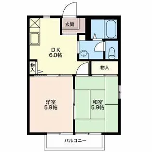 ディアス長篠【2階】の間取り