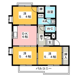 セゾンG矢立【1階】の間取り