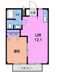 グランドハイツI【2階】の間取り