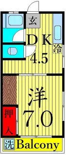 第5金子コーポ【1階】の間取り