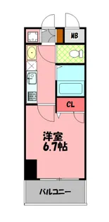 プレサンス城北公園アクアージュ【7階】の間取り