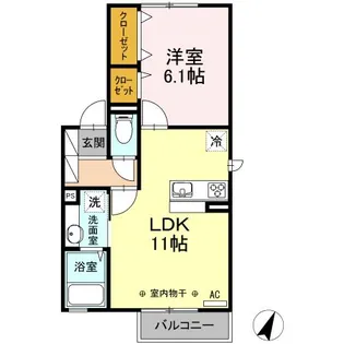 サンライフ江陽【2階】の間取り
