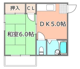 白戸ハイツ【2階】の間取り