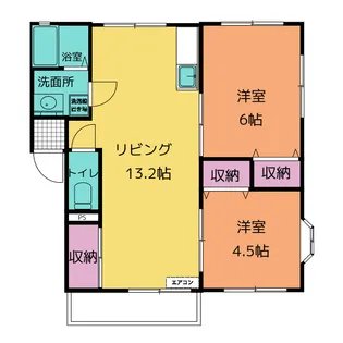 アーバンルネッサンスA棟【2階】の間取り