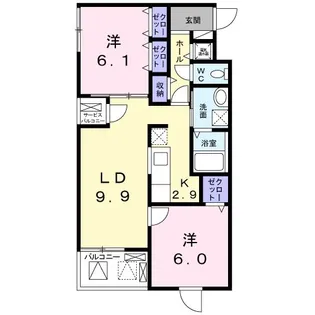 Vell Shine 穂【5階】の間取り
