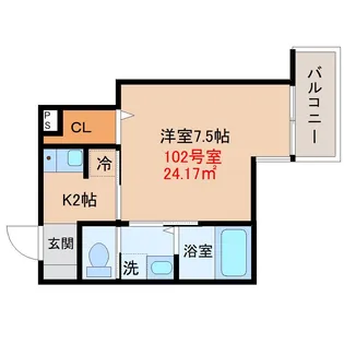 グラウハイム【1階】の間取り
