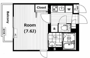セルベコート野方【1階】の間取り