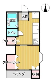 ハピネスルームNo.3【1階】の間取り