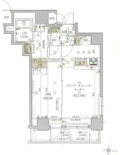 ライジングプレイス浅草イースト【6階】の間取り