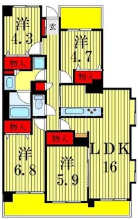 PLENDY市川大野【5階】の間取り