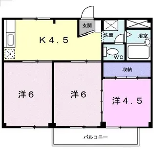 ハイツあさひ【1階】の間取り