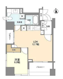 LaSante麻布十番【9階】の間取り
