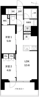 プレディアコート西日暮里【2階】の間取り