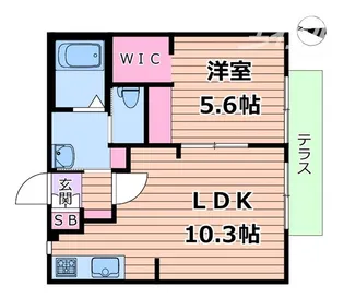 パークハイツさつき【2階】の間取り