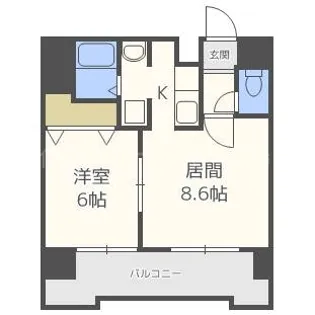 エムズ中の島【6階】の間取り