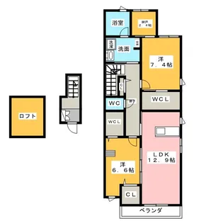 パインクレスト茶屋が坂【2階】の間取り