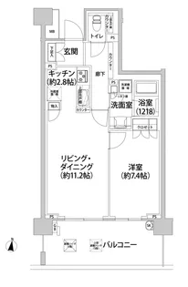 ブローテ横浜高島台【4階】の間取り