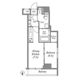 GENOVIA東中野skygarden【3階】の間取り