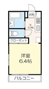 クレイン薬円台【2階】の間取り