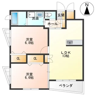 リ・ポーズ21 B棟【3階】の間取り