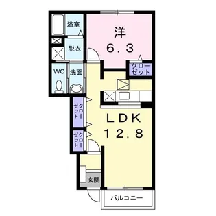 メゾン・ド・ナールVI【1階】の間取り