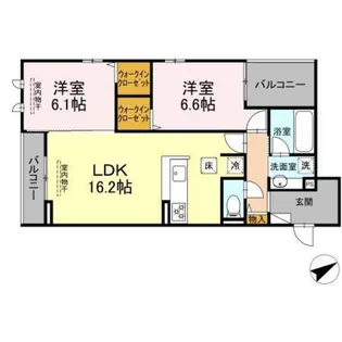 クレール山本【1階】の間取り