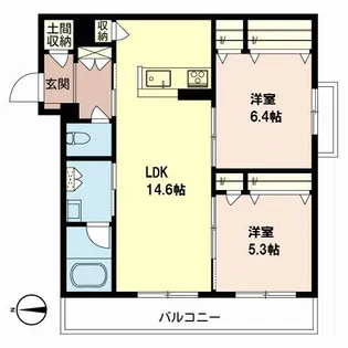 シャーメゾン アリスティオ【2階】の間取り