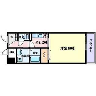 グランジュネッス【6階】の間取り
