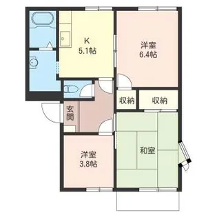 シュアハイムB【1階】の間取り