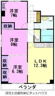 マンション桜【4階】の間取り