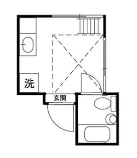 あすかアパートメント中台【1階】の間取り