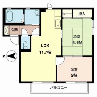 シャンテ ヴィラ【2階】の間取り