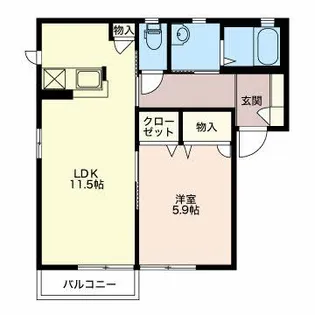 サニーコート【1階】の間取り