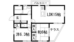 グリーンヒルズ東山台118号棟【2階】の間取り