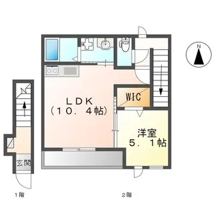 ジュルズールー【2階】の間取り